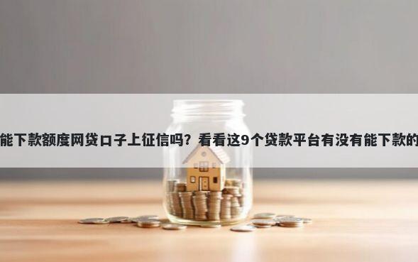 能下款额度网贷口子上征信吗?看看这9个贷款平台有没有能下款的