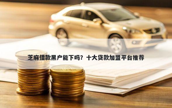 芝麻借款黑户能下吗？十大贷款加盟平台推荐