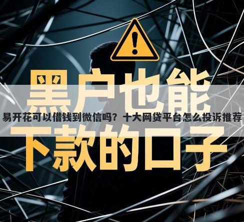 易开花可以借钱到微信吗？十大网贷平台怎么投诉推荐