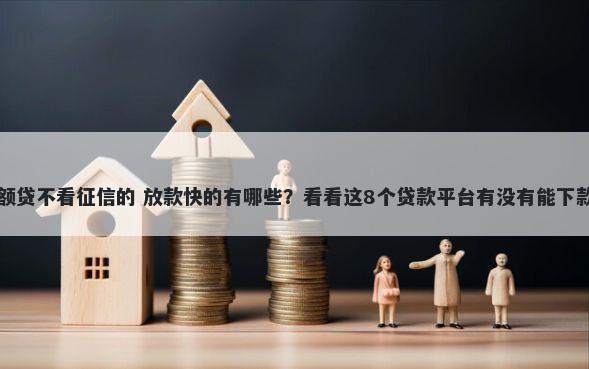 小额贷不看征信的 放款快的有哪些？看看这8个贷款平台有没有能下款的