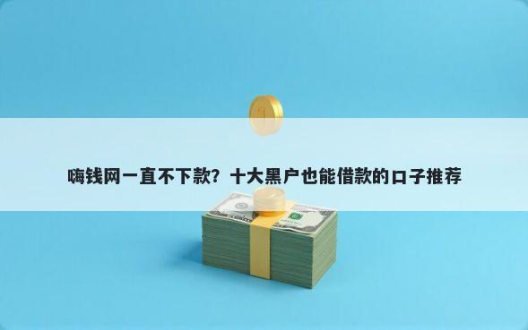 嗨钱网一直不下款？十大黑户也能借款的口子推荐