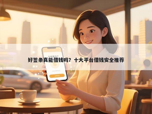 好签条真能借钱吗？十大平台借钱安全推荐