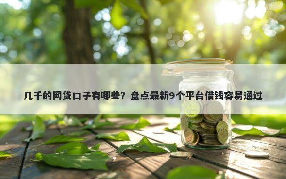 几千的网贷口子有哪些？盘点最新9个平台借钱容易通过