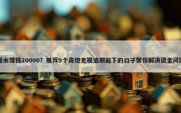 丽水借钱20000？推荐9个高炮无视逾期能下的口子帮你解决资金问题