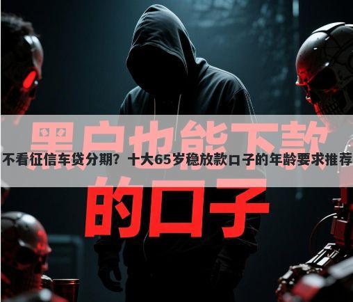 不看征信车贷分期？十大65岁稳放款口子的年龄要求推荐