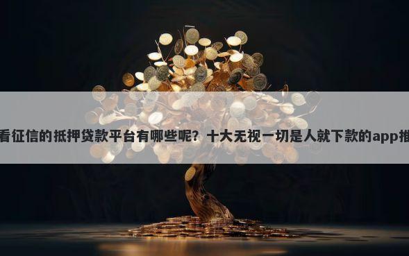 不看征信的抵押贷款平台有哪些呢?十大无视一切是人就下款的app推荐