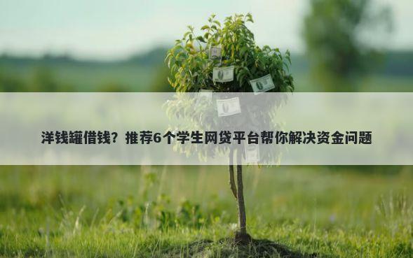 洋钱罐借钱？推荐6个学生网贷平台帮你解决资金问题