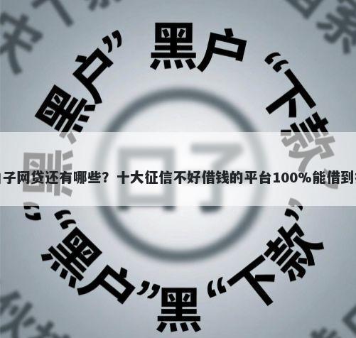 黑口子网贷还有哪些？十大征信不好借钱的平台100%能借到推荐