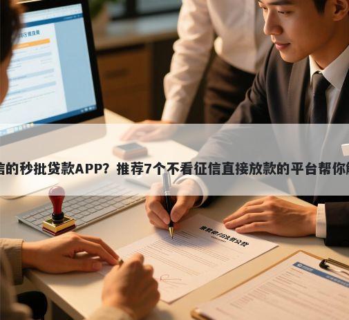 十大不看征信的秒批贷款APP？推荐7个不看征信直接放款的平台帮你解决资金问题