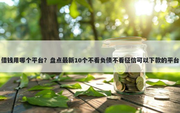 借钱用哪个平台？盘点最新10个不看负债不看征信可以下款的平台
