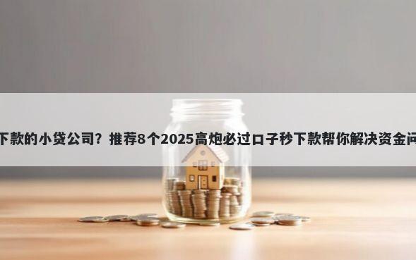 能下款的小贷公司?推荐8个2025高炮必过口子秒下款帮你解决资金问题