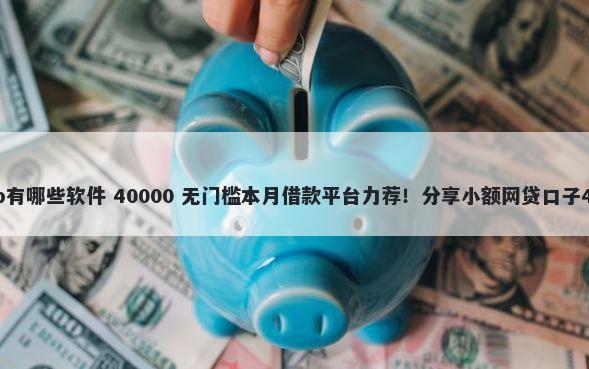 正规低息网贷app有哪些软件 40000 无门槛本月借款平台力荐！分享小额网贷口子40000无门槛借款