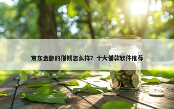 京东金融的借钱怎么样?十大借款软件推荐