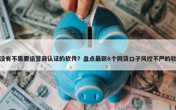 有没有不需要运营商认证的软件？盘点最新8个网贷口子风控不严的软件