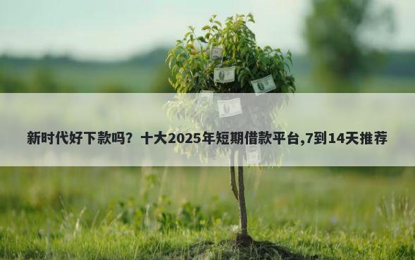 新时代好下款吗？十大2025年短期借款平台,7到14天推荐