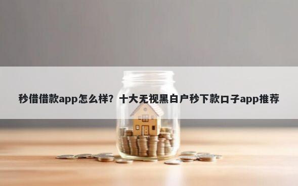 秒借借款app怎么样？十大无视黑白户秒下款口子app推荐