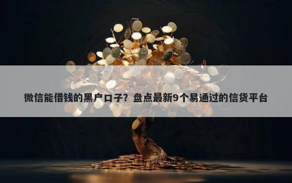微信能借钱的黑户口子？盘点最新9个易通过的信货平台