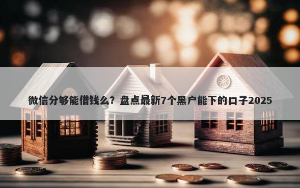 微信分够能借钱么？盘点最新7个黑户能下的口子2025