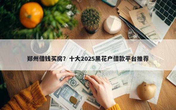 郑州借钱买房？十大2025黑花户借款平台推荐