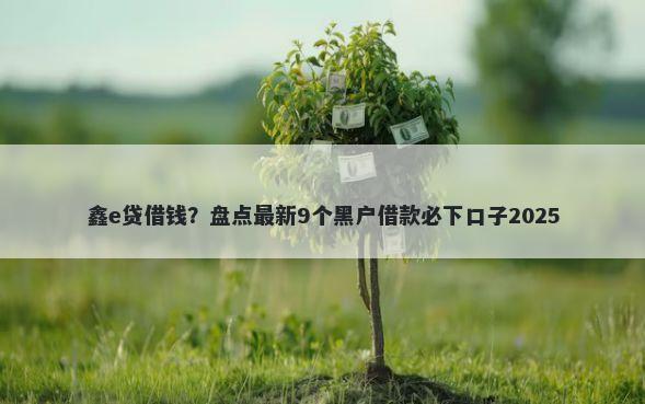 鑫e贷借钱?盘点最新9个黑户借款必下口子2025