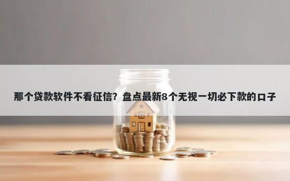 那个贷款软件不看征信？盘点最新8个无视一切必下款的口子